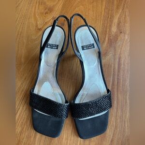 Stuart Weitzman Black Strappy Sandals